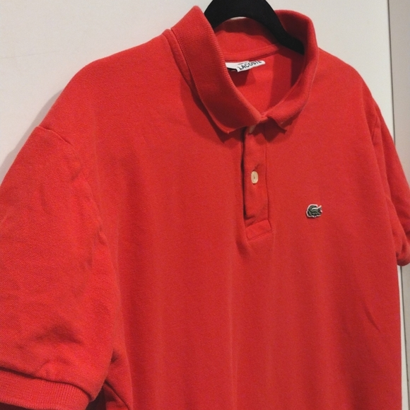 Lacoste Men's Light Red/Coral Polo Shirt Size 6 (XL) -Casual Academia Normalcore - Picture 3 of 8